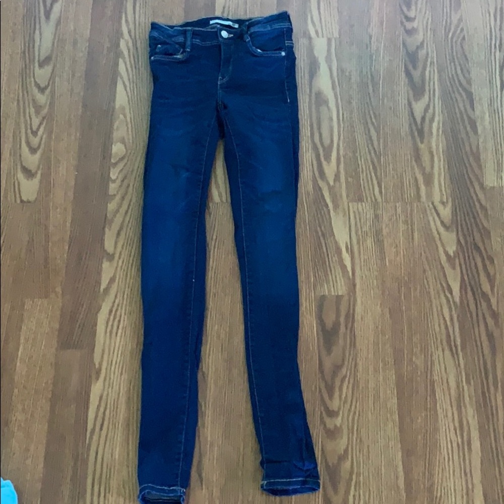 Dark wash non distressed jeans